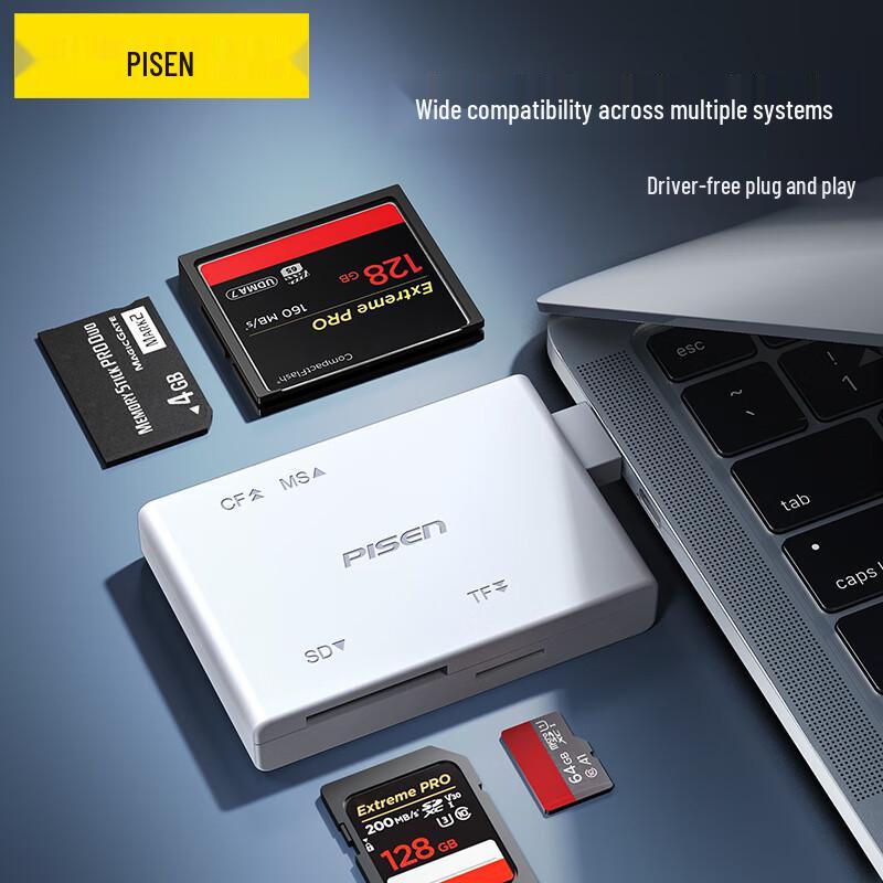 PISEN USB2.0 Multifunktions-Kartenleser