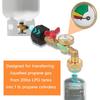 Brass Propane Refill Adapter For 1 Lb Tanks With Guage Convert 20 Lbs LPG Tank To 1Lb Propane Cylinder