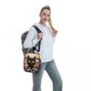 Black Cat In Flower Bushes Insulated Lunch Bag for Kids School Cooler Thermal Food Box Tote Portable Lunch Boxes Container
