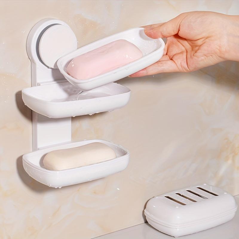 Ultra-Starker Vakuum-Saugnapf Seifen- & Schwammhalter - Abnehmbar, Bohrfreie Installation für Dusche, Badewanne, Küche - Langlebig