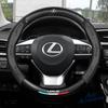 Housse de volant de voiture universelle en fibre de carbone et cuir 38 cm Antidérapante Pour Lexus ES300 RX330 RX300 GS300 IS250 IS200 NX RX LX GX