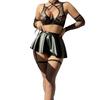 European-American Fishnet Temptation Lingerie Set