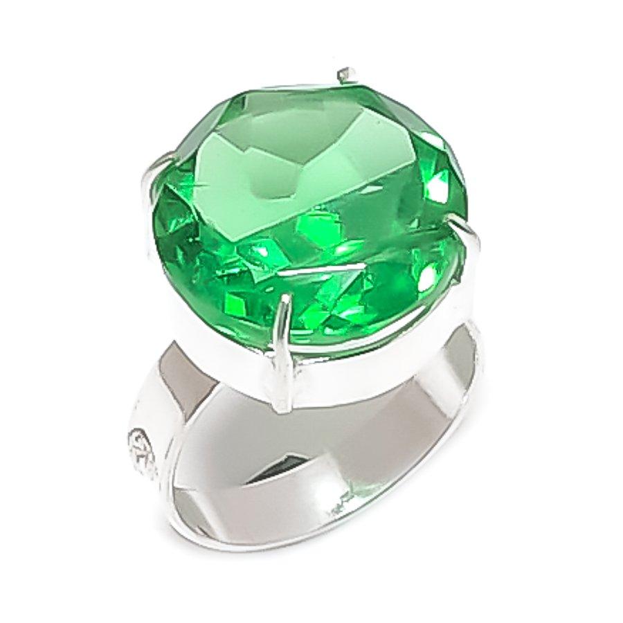 Natural Tsavorite Gemstone Handmade 925 Sterling Silver Jewelry Ring Size 9 p5v30