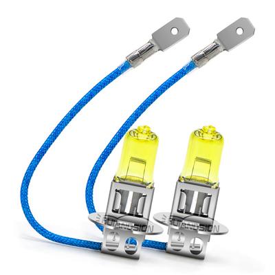 2pcs H3 Halogen Headlight Bulb Fog Lamp 100W 24V Yellow 64151 12336 Bulb