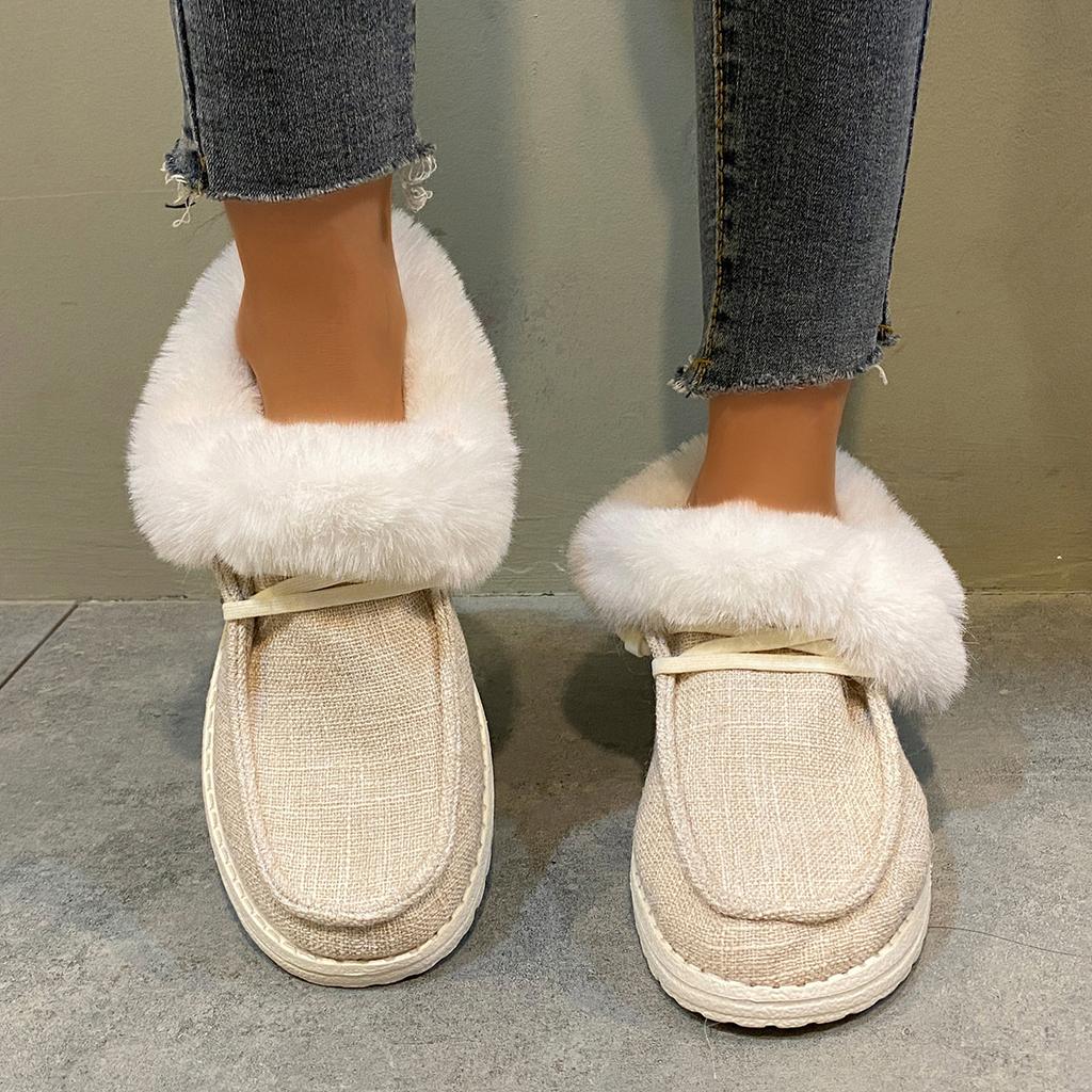 Cotton Shoes Women's Shoes Spring Versatile Low-top Flat-soled Cotton Shoes Spot Thicker