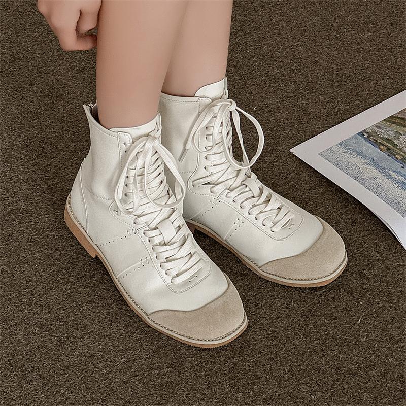 TUINANLE Women's Chelsea Ankle Boots Low Heel Casual Fall Boots Shoes Round Toe Booties for Women