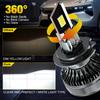 2 stk H7 H4 LED Canbus Bilfrontlyspærer 200W 50000LM H1 H8 H9 HB3 9005 HB4 9006 H11 LED-pære 4 Kobberrør Auto Turbo Lampe for VW Ford 6500K
