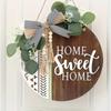 2D Flat Welcome Sign Flower Wall Art Personalized Hanging Decoration  Front Door