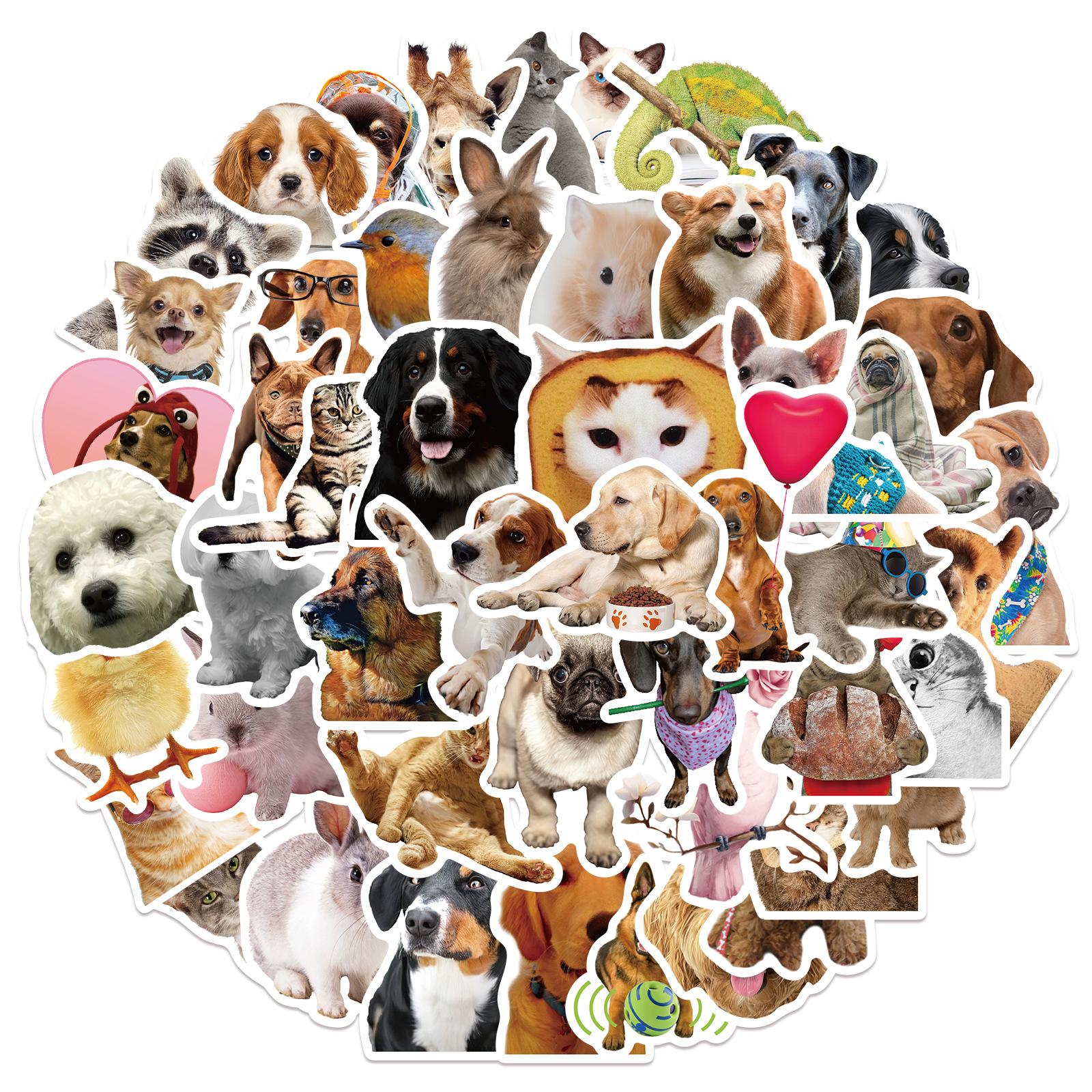

52 Cute Funny Animal Graffiti Stickers DIY Decorative Suitcase Notebook Waterproof Stickers