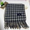 Plaid Scarf Women's Winter Korean Style Atmosphere Neck Protector Cute Thickened Warm Red Scarf Shawl Thickened with Tassels