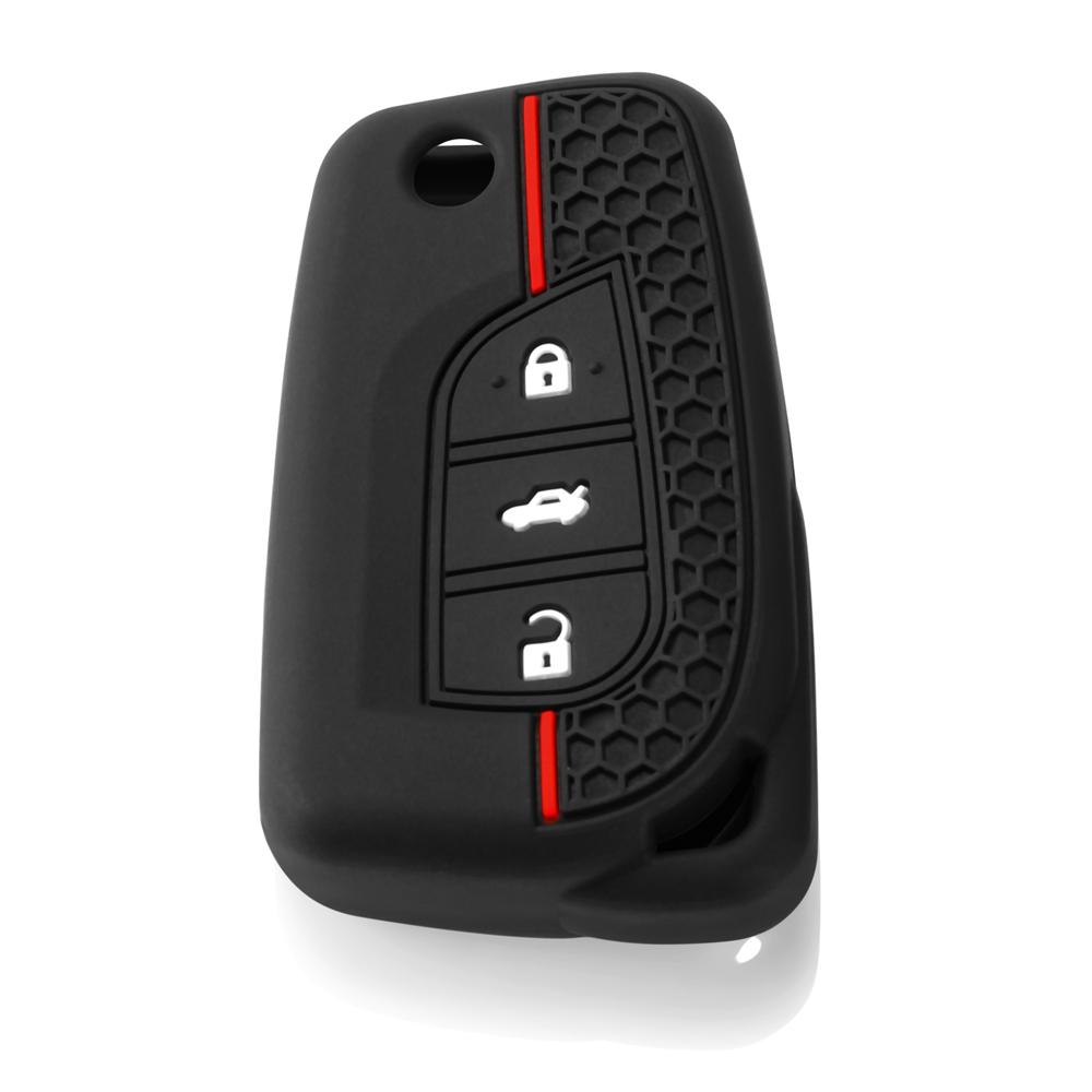 Silicone Car Key Case Set For Toyota Corolla Auris Reiz Avensis Verso Yaris Aygo Rav4 Scion Tc Im Rubber Remote Cover Protector
