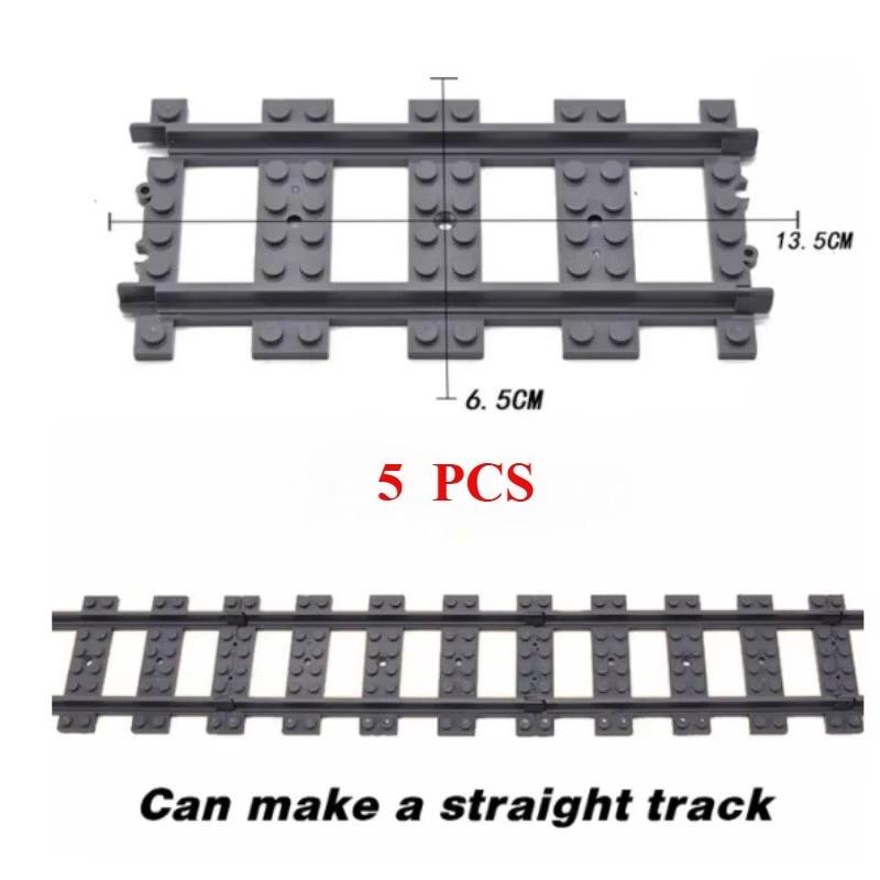 Urban Traffic Train Track Assembly Building Blocks: Branch Tracks Straight Tracks Curved Tracks Flexible Tracks-Boys' Toy Gift