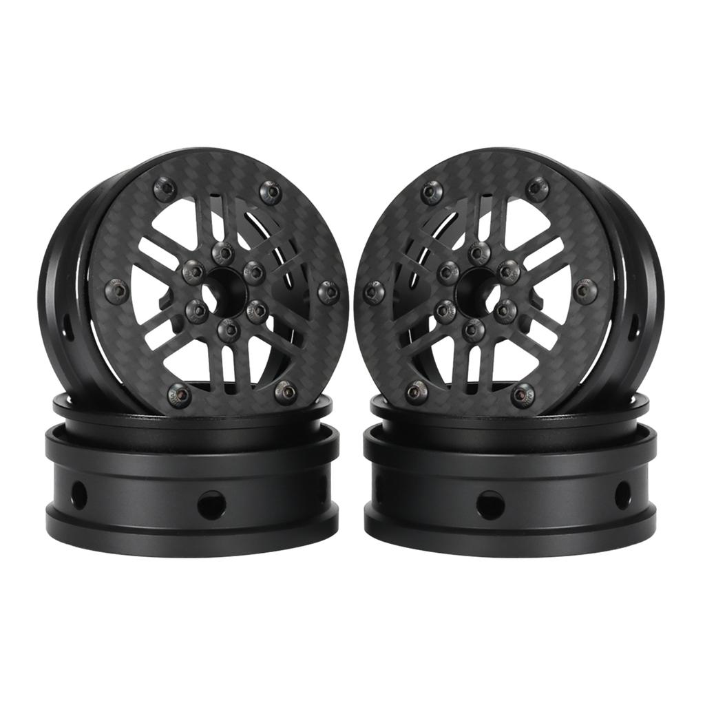2.2 Inch Carbon Fiber RC Wheel Rims for 1/8 1/10 Rock Crawler LCG Cheater Rigs GSPEED V3 TGH Capra SCX10 Pro Element Enduro TRX4