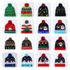 Unique Patterned Christmas Beanie Hat With Bright Led Lights For Winter Cheer