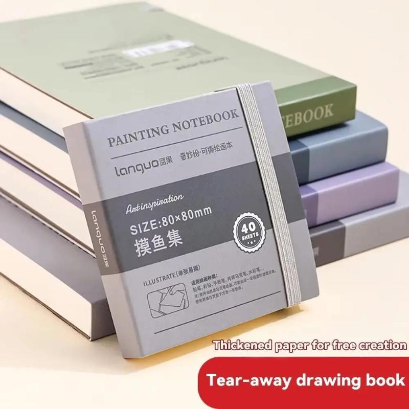 Portable Drawing Sketchbook Thick White Cardboard Mini Convenient And Thickened Art Book For Watercolor Painting