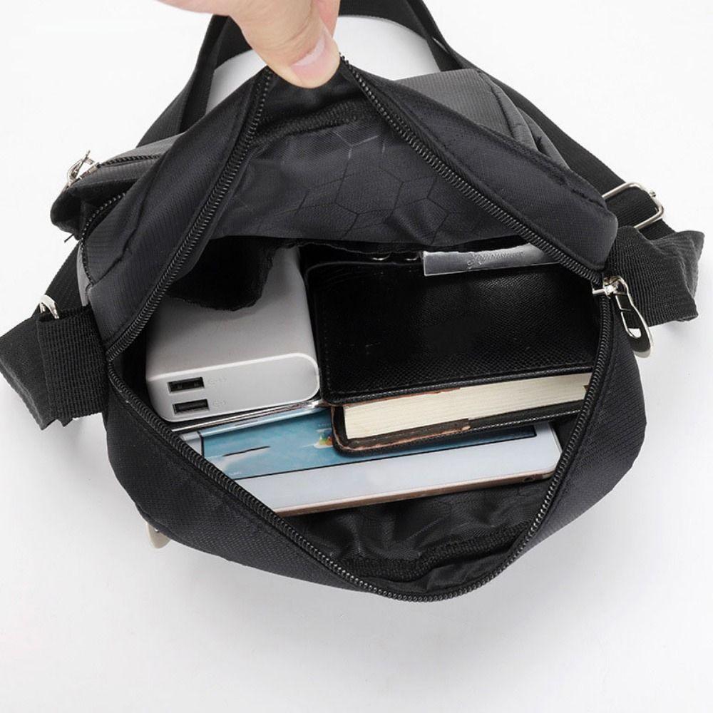Oxford Cloth Male Crossbody Bags Multi Layer Messenger Bag Casual Men's Shoulder Bag for Home