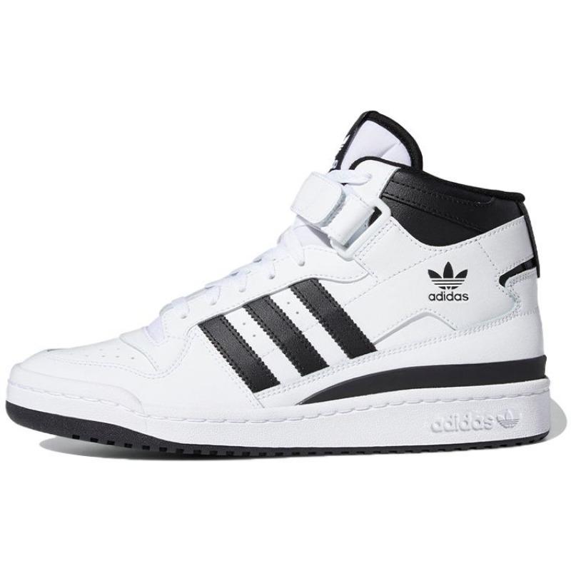 adidas Forum Mid White Black Unisex Sneakers Cloud-White Core-Black FY7939
