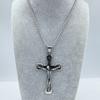 Titanium Steel Cross 70CM Long Necklace Pendant Retro Hip Hop Punk Style Necklace