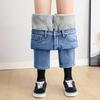 Fashion Women Plus Velvet Loose High Waist Casual  Jeans Straight Pants