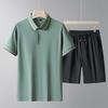 Men's DK9902-266 Ice Silk Quick-Dry Sports Suit: Short Sleeve Polo & Shorts - Casual Breathable Summer Wear