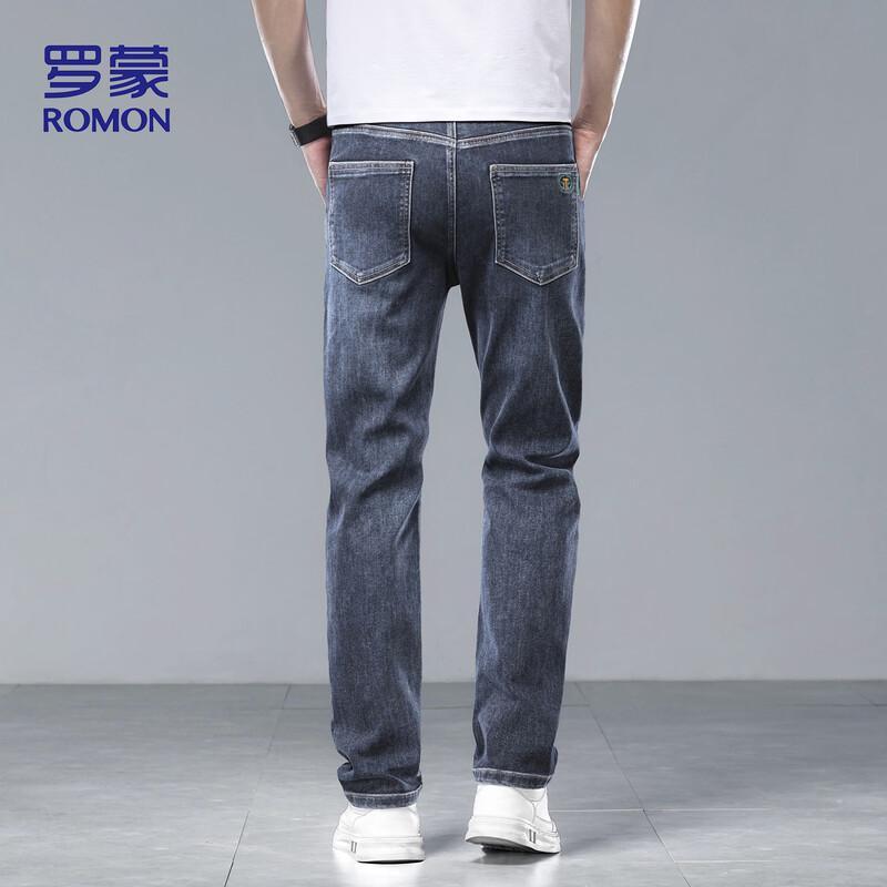 ROMON Men's 882 Loose Straight-Leg Stretch Jeans