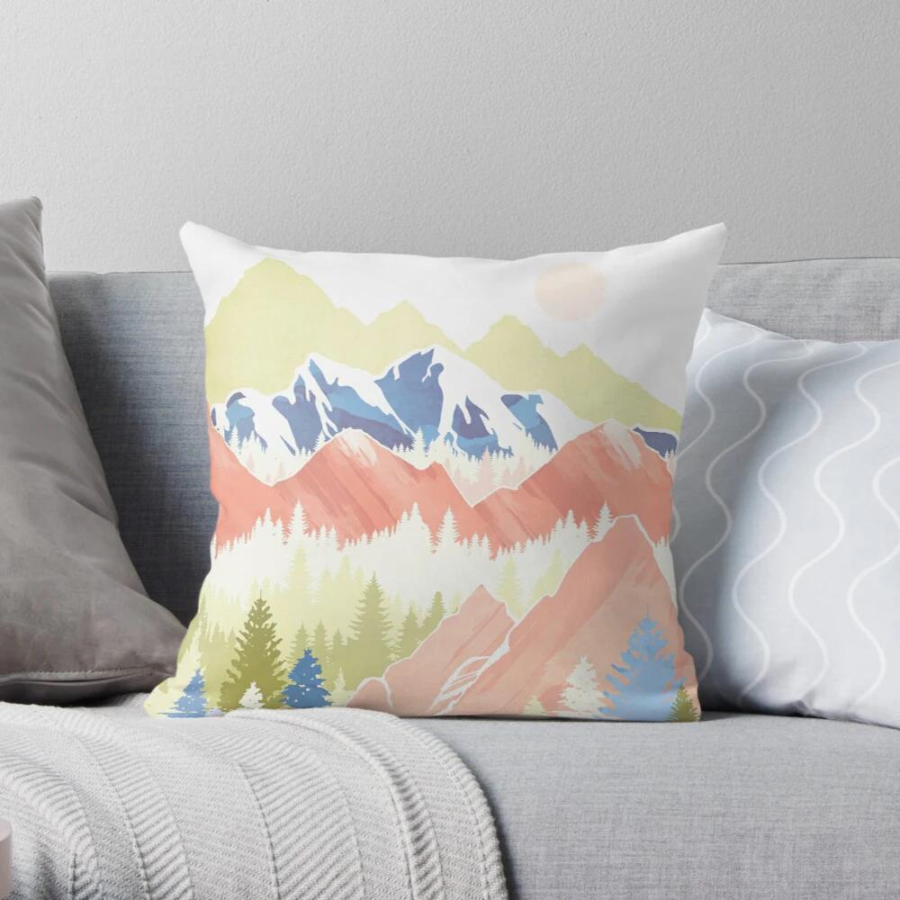 Bedroom Living Room Sofa Bed Decoration Abstract Landscape Pattern Home Pillow Cover Cushion