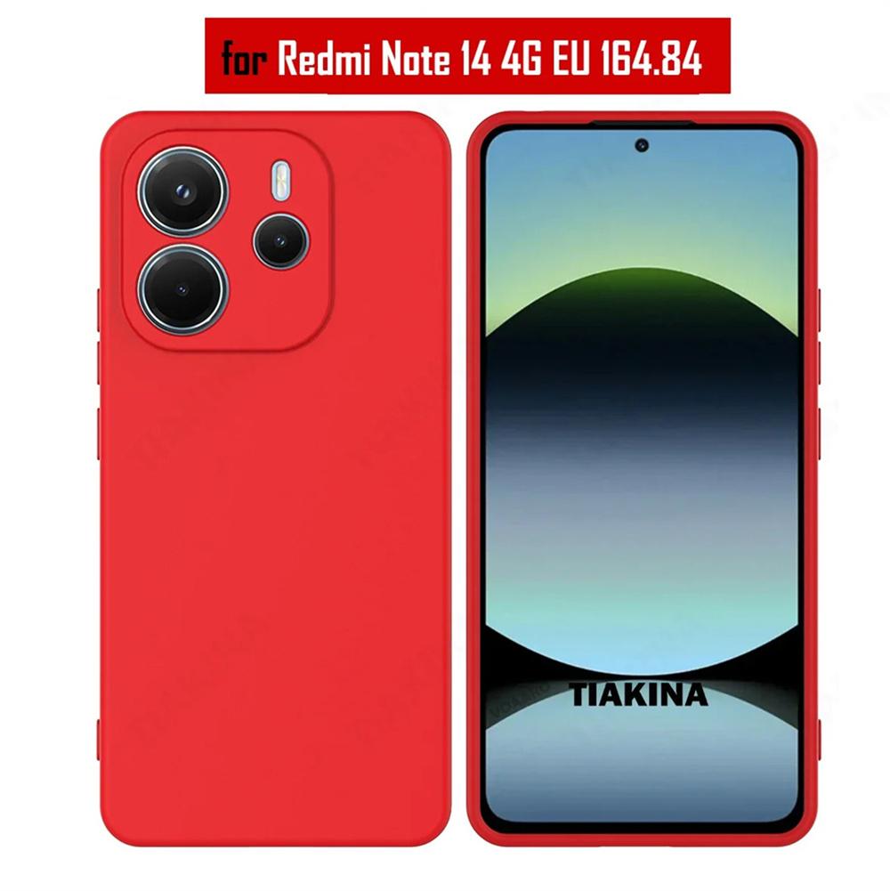 Fall Prevention Non-slip Original Liquid Silicone Car Case For Xiaomi Redmi Note 14 4G Case For RedmiNote14 Note14 4G Back Cover