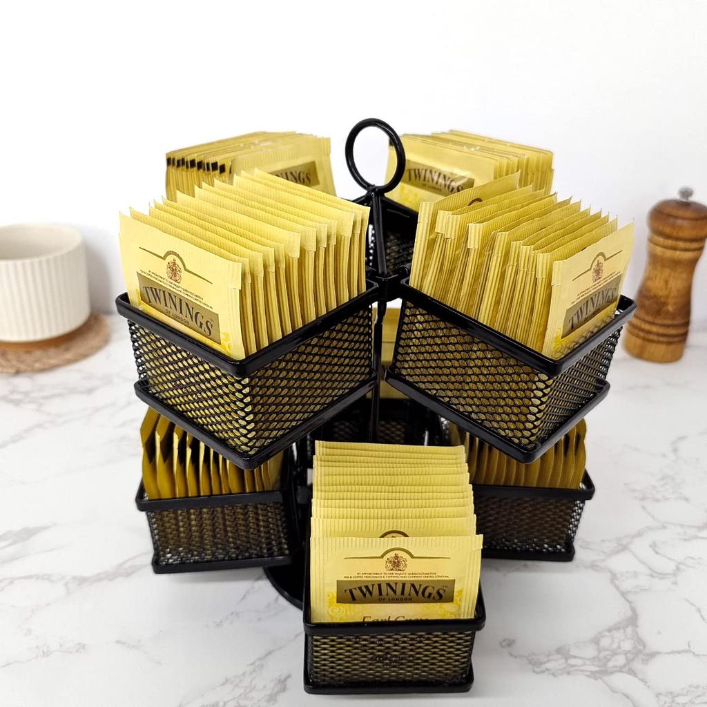 Shdye Tea Bag Holder, Removable 8 Compartments for Tea Bag Storage