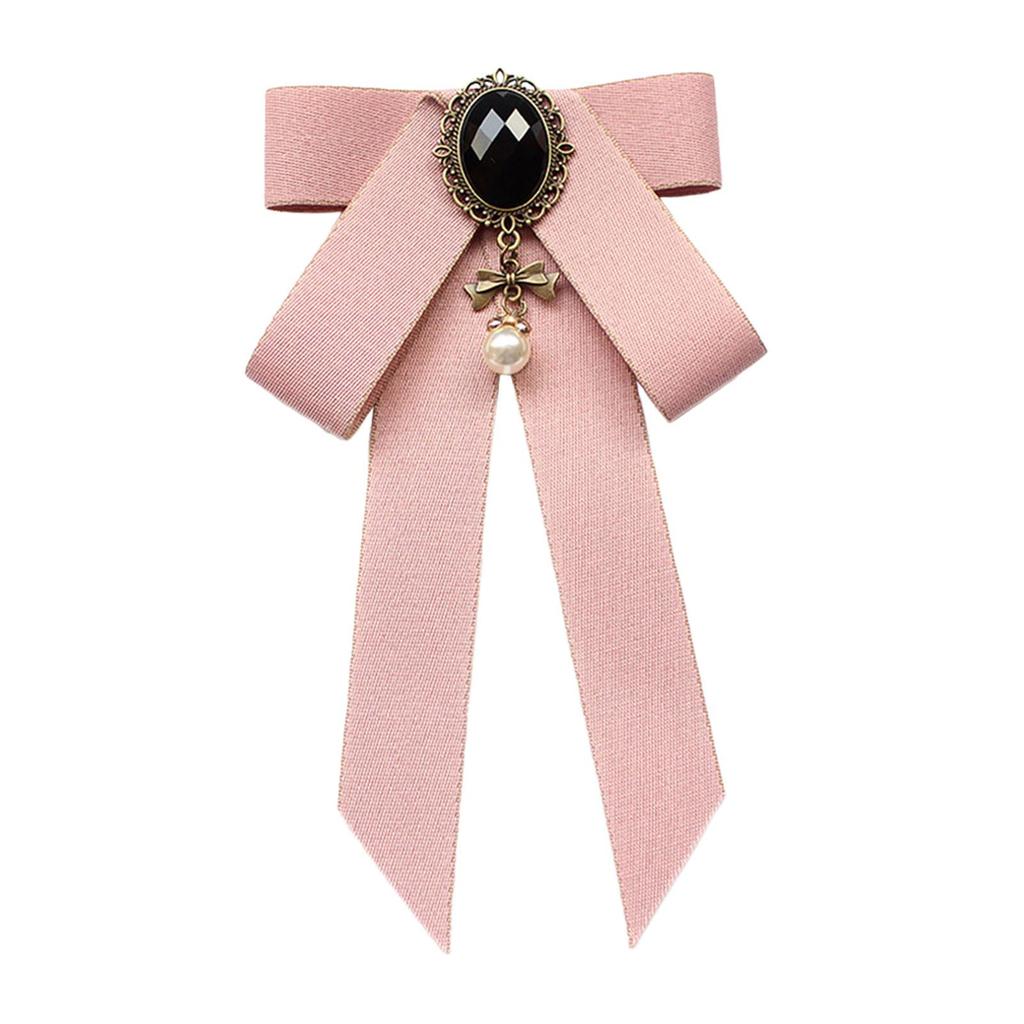 Bow Tie Ribbon Brooch Necktie Pre Tied Ladies Pin Bowknot Shirt for Uniform