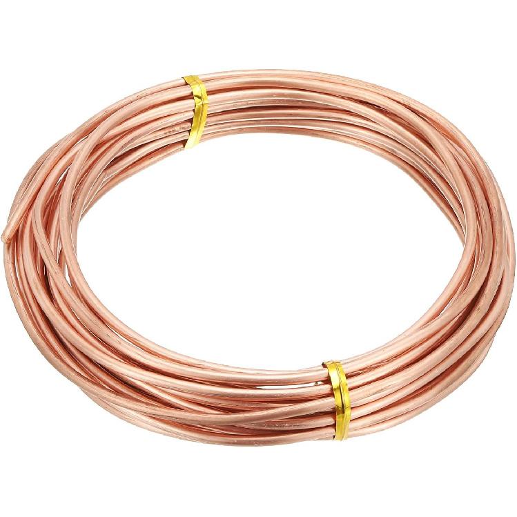 PATIKIL 99.9% Soft Copper Wire for Gardening, 8 Gauge/3.2 mm Diameter 21 Feet/6.3 m 1 Pound Spool Pure Bare Copper Wire for Jewelry Making Beading