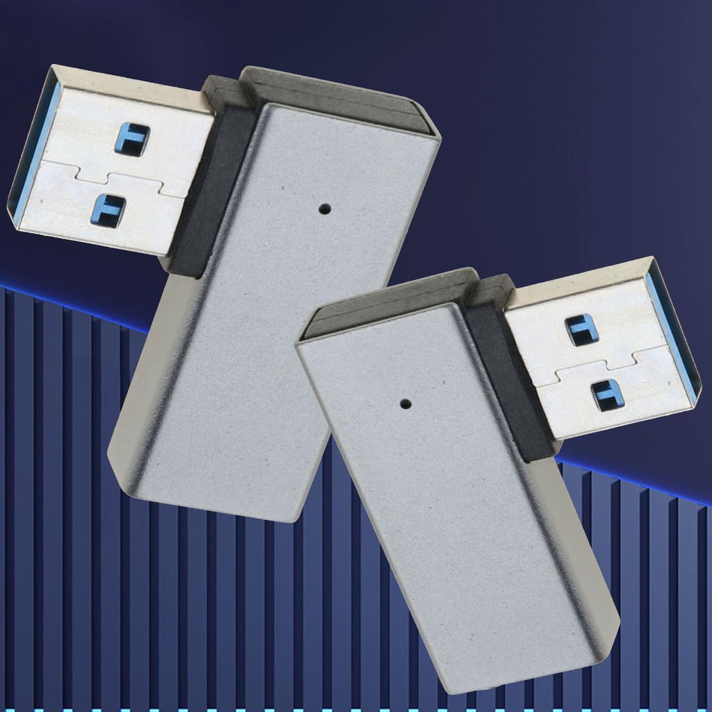 Portable USB Expansion Adapter USB 3.0 Right Angle Male To Female Converter Fast Data Transfer Rates Up To 5Gbps Black