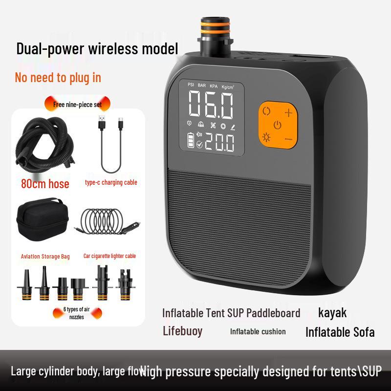 

Wireless Air Pump for Car, Outdoor, Paddleboard, SUP, Kayak, Air Mattress & Swimming Ring