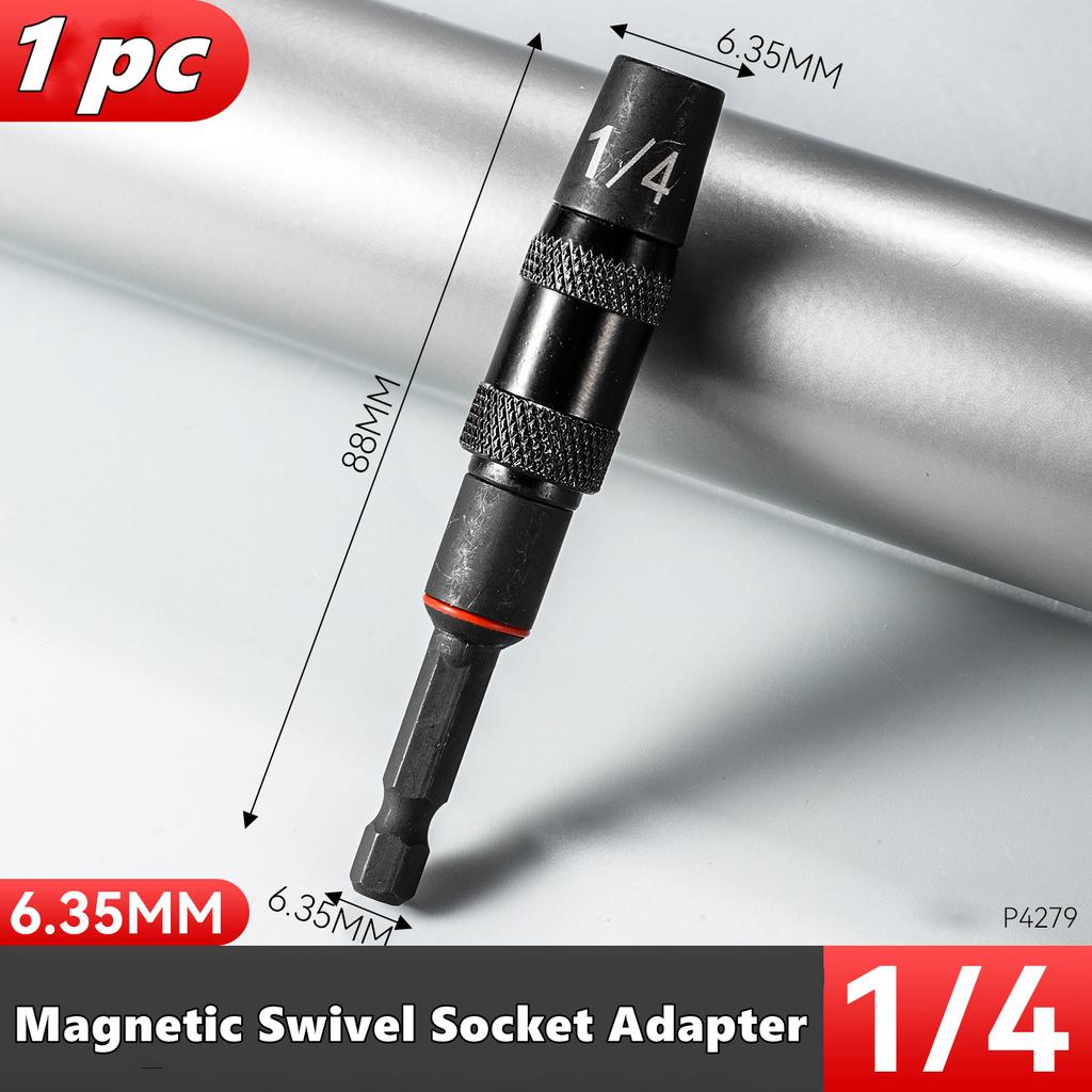 1/4 3/8 5/16 Hex Magnetic Ring Screwdriver/Drill Bits Extension Rod Magnetic Swivel Quick Change Holder Drive Screw Drill Tip