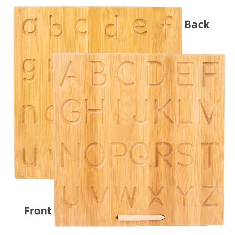And Wooden Alphabet Number Puzzle Board For Early Childhood Practice Handwriting