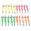 20Pcs Shrimp Bait Luminous Wood Shrimp Lure Artificial Fishing Lure Fishing Tackle Accessory for River Ocean