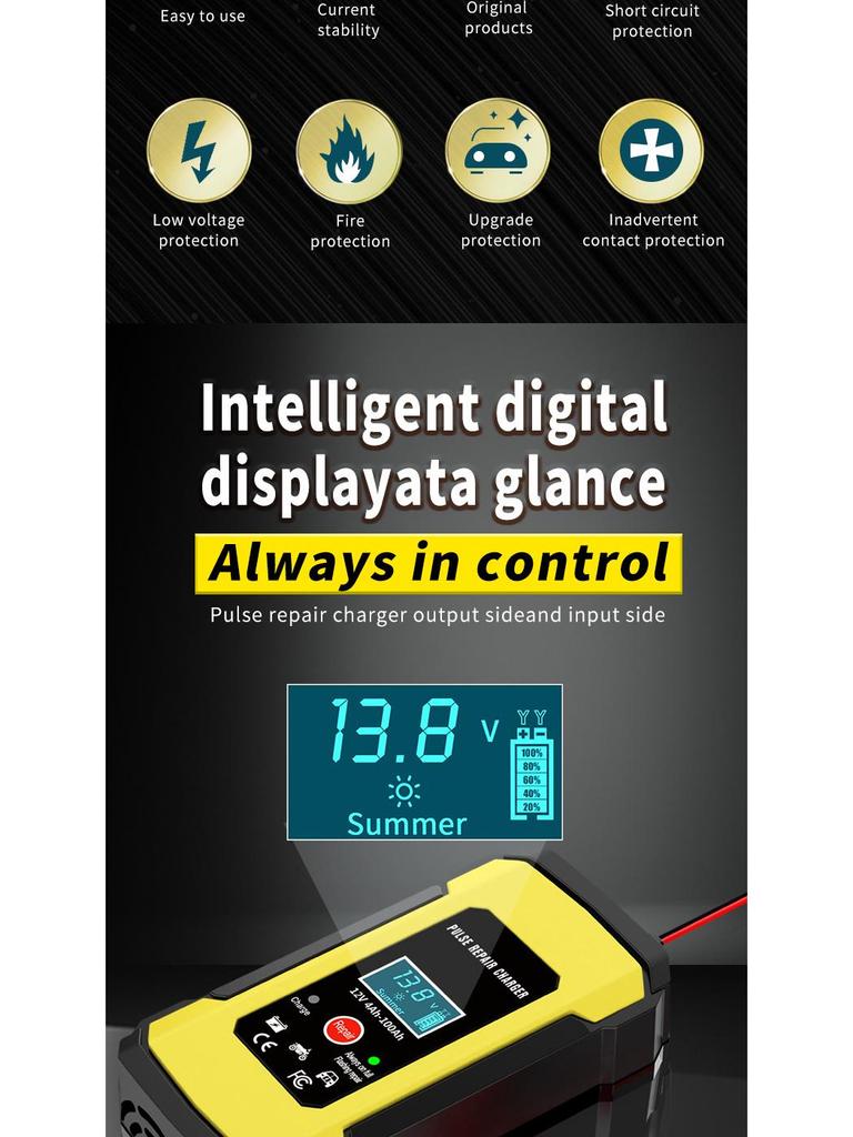 12V 6A Car Battery Charger