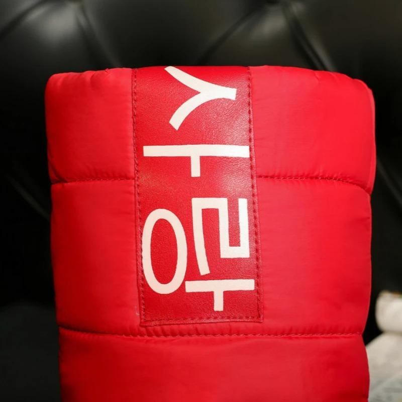 Women Down Snow Boots Cotton Shoes South Korea Style Platform Wedges Mid Calf Boots Female Plush Warm Inner 2025 Fashion