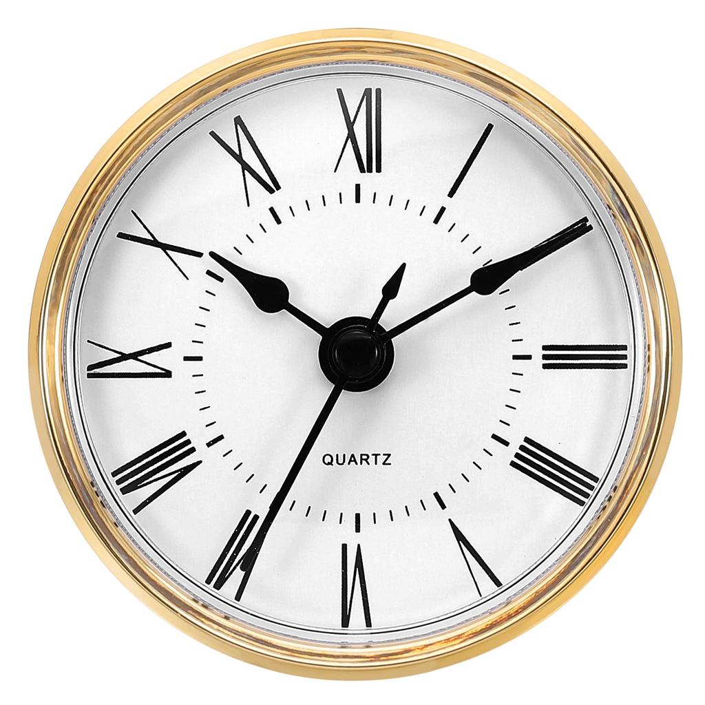 Uxcell Quartz Clock Insert Round Quartz Movement Miniature Clock Fit 78mm/61mmDiameter Hole for Replacement Home 1/2 Pcs