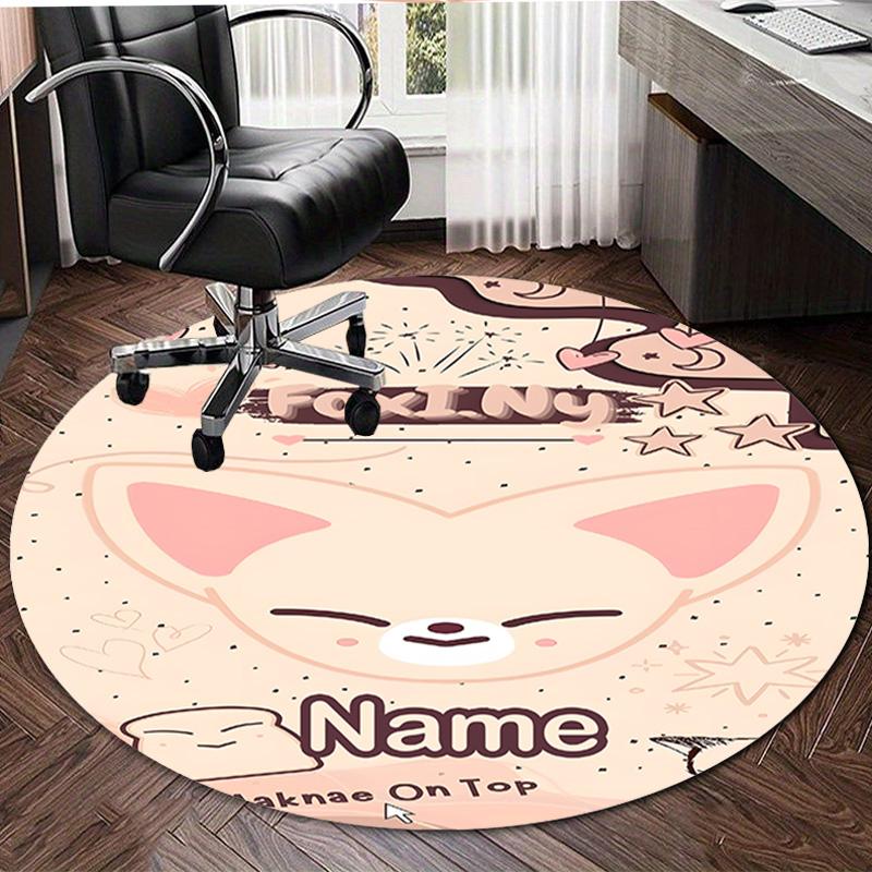 Personalized K-Kpop Team Round Chair Office Rug - Perfect for Mat, Office Chair & More - Ideal Gift for Birthdays and Holidays