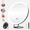 6 Inch Magnifying Mirror with Light 5-30X Portable Travel Magnified Mirror with 360° Adjustable Stand and Suction Cup