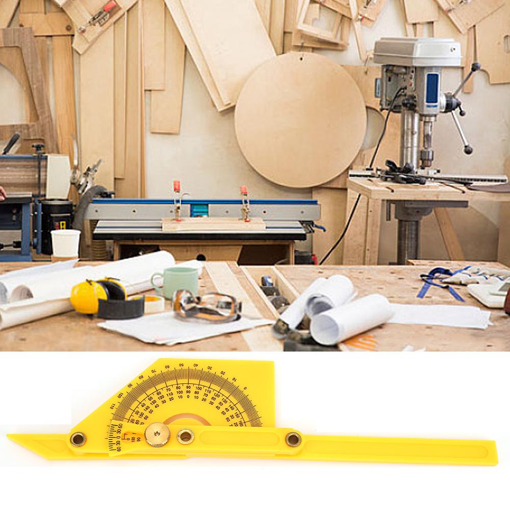 Plastic 180 Degree Pointer Protractor Angle Ruler Woodworking Measuring Carpenter Tool