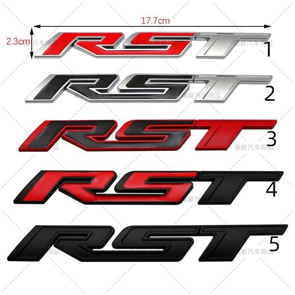 2 teile/los 3D Metall Chevrolet Silverado RST Auto Emblem Auto Abzeichen Hinten Stamm Typenschild Aufkleber Seite Kotflügel Aufkleber