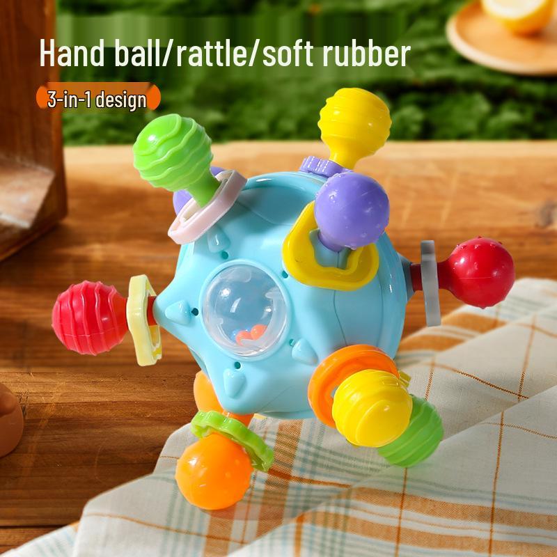 

Manhattan Baby Grab Ball Teether Rattle for 0-1 Year - Early Education & Grasp Training Toy