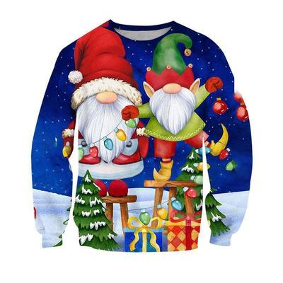 New Christmas Round Neck Sweatshirt 3D Printing New Men's and Women's Tops Men's Sweatshirt