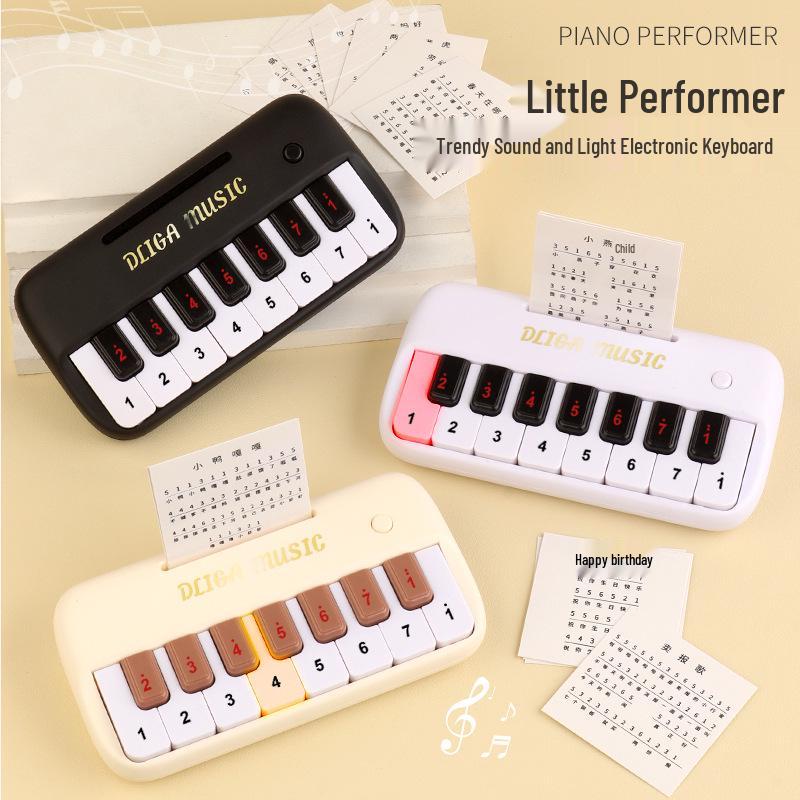 Children s Electronic Mini Keyboard: Beginner-friendly, Portable, Multifunctional Piano Instrument White