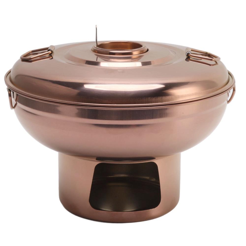 Rose Gold Chinese Hot Pot Multipurpose Dessert Fondue Pot Practical Dry Ice Hot Pot  Home Kitchen
