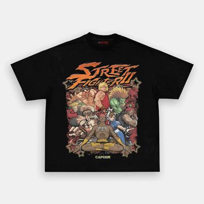 Street Fighter 2 Videospiel Retro Grafik T-Shirt Unisex Kurzarm Shirt S-5XL Unisex T-Shirt