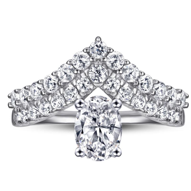 Bague Ringen Oval Cut 1ct Moissanite Wedding Rings  Engagement 925 Sterling Silver Rings For Woman Fine Jewelry  Gift