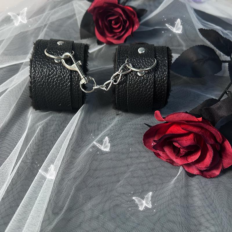 SM Erotic Kitten Restraint Set: Tail Plug, Collar, Cuffs, Nipple Clamps