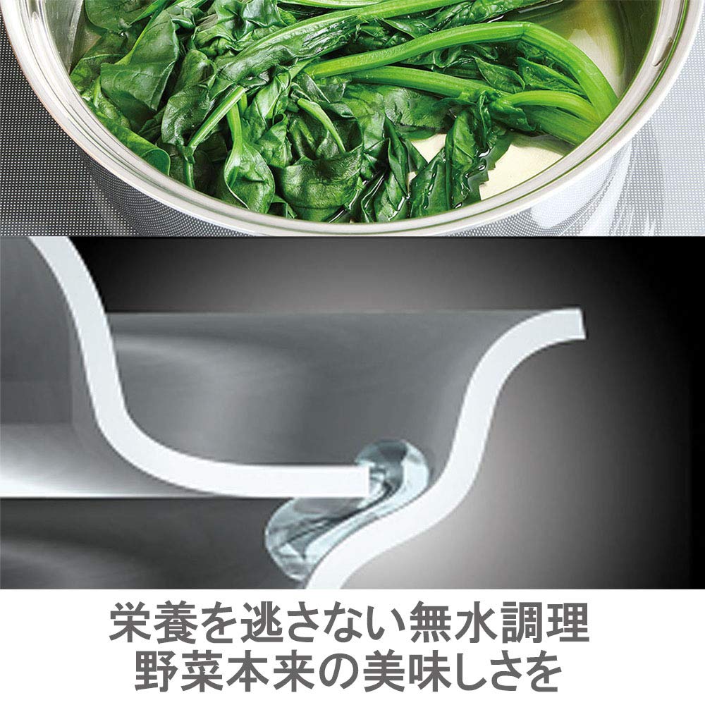 Vitacraft Frying Pan 20cm IH Compatible Stainless Steel with Lid 10 Year Warranty Made in the USA Hekisupply 6112 Silver